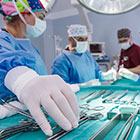 Surgical tech maintaining surgery tools