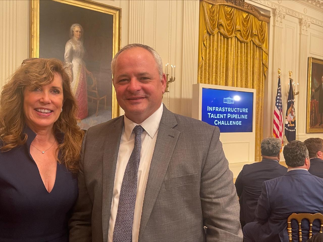 NTCA CEO Shirley Bloomfield and Northwood Tech President John Will at the White House event. 
