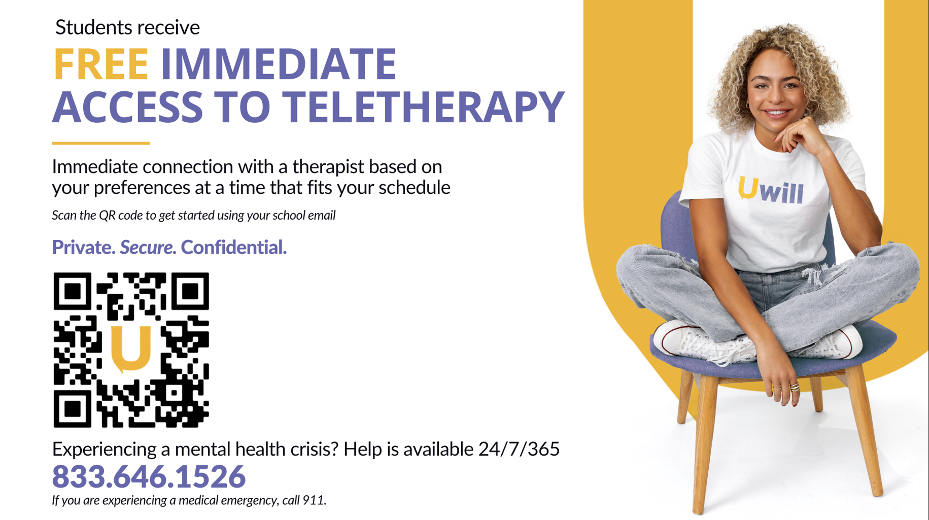 Free Immediate Access to Teletherapy